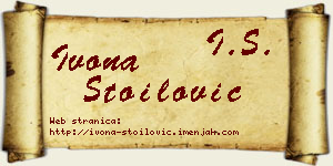 Ivona Stoilović vizit kartica